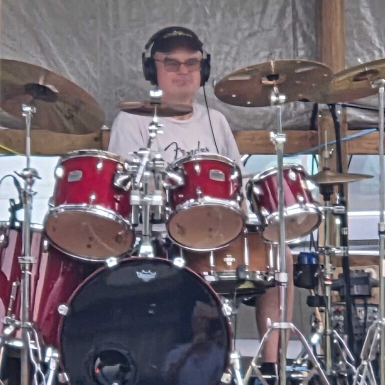 Derek on the drums_Rockhouse Band